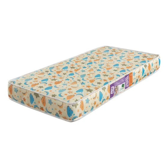 Colchão Baby Infantil Colorido Unissex Para Berço Confortável 130cm X 70cm Espuma D18