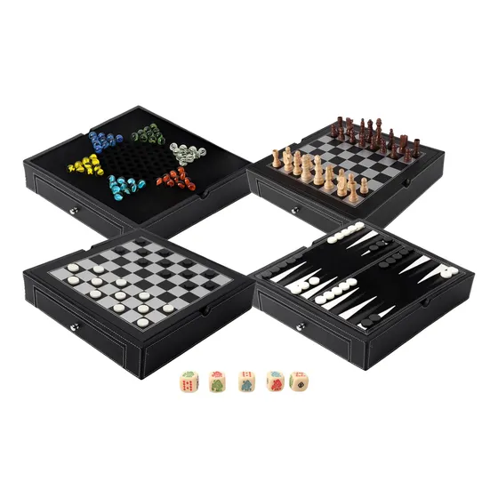 Gse Juego 5 En 1 De Ajedrez, Damas Y Backgammon 12.5