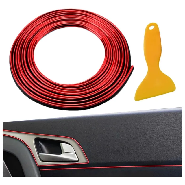 Tira Moldura Decorativa Interior Tuning Auto 5 Mt + Espatula