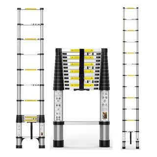 Escada AlumĂnio TelescĂłpica 3.1 M 9 Degraus Multifuncional Escada AlumĂnio TelescĂłpica 3.1 M 9 Degraus Multifuncional