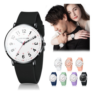 Lige Reloj Unisex Cuarzo Esfera Facil De Leer Varios Colores Lige Reloj Unisex Cuarzo Esfera Facil De Leer Varios Colores