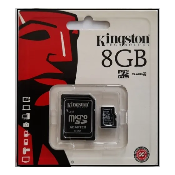 Memoria Micro Sd 8gb Con Adaptador Kingston
