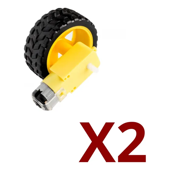 2 Und Rueda Para Botica Carro Rc Arduino Motor Dc