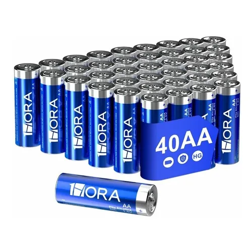 Paquete Con 40 Pilas Aa Alcalinas 1hora 1.5v Larga Duración Desechables Para Dispositivos