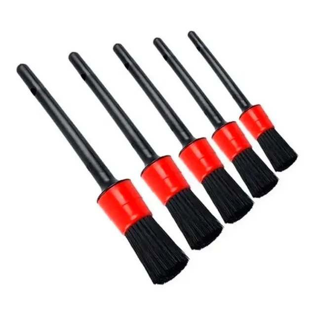 Kit 5 Pincel Pincéis Higienização Automotiva Profissional