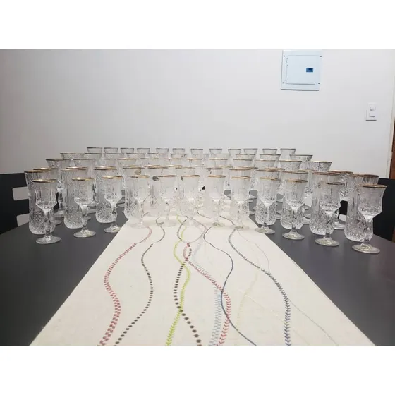 Juego De Copas De Cristal Italiano Marcello Agliari