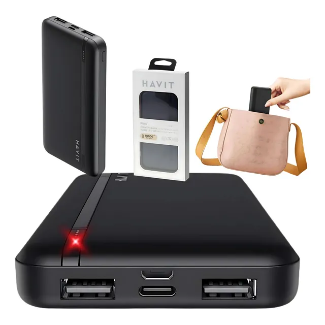 Power Bank Batería Portátil Externa 10.000 Mah 2 Y 1 Usb-c