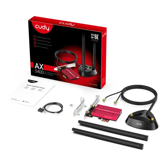 Tarjeta Pci Express Cudy Pci-e Ax5400 Wi-fi 6e Bluetooth 5.3