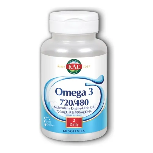 Suplemento Kal Omega 3 720/480 60 Cápsulas Blandas (paquete 