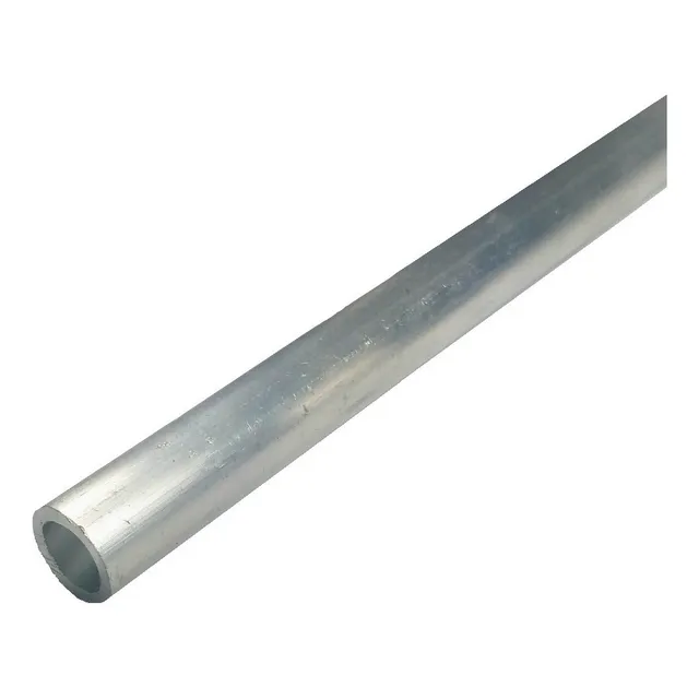 Tubo Redondo Alumínio 1/2'' = 12,70mm C/ 2 Metros - (3pçs)