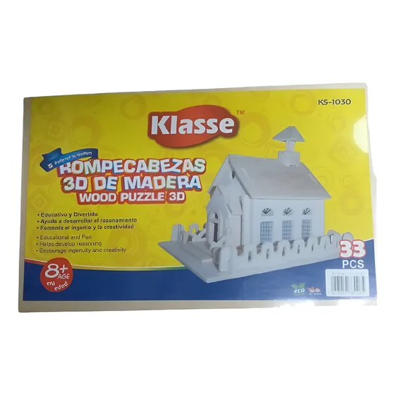 Rompecabezas De Madera 3 D Klasse Ks-1030 ( 33 Piezas )