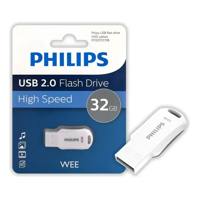 Pendrive Philips Usb 2.0 Wee 32gb Gray