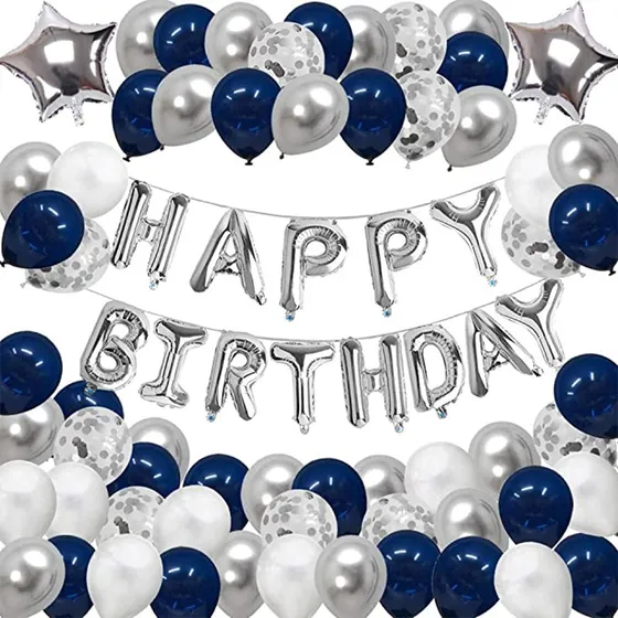 Kit De Decoración Para Cumpleaños Y Fiesta Globos Y Banderas