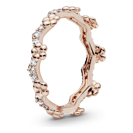 Anel Pandora Tiara De Flores Em Ouro Rose Anel Pandora Tiara De Flores Em Ouro Rose