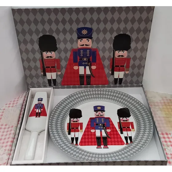 Plato Y Espátula Para Postres Decorados Nuevo.
