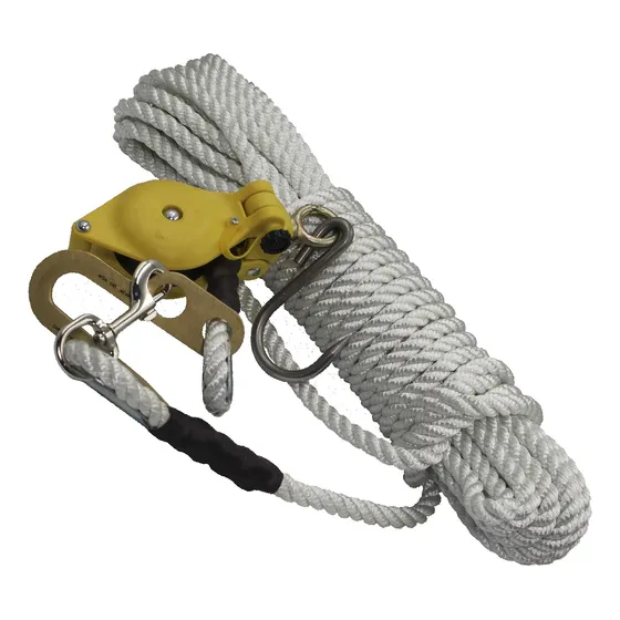 Mandadera Con Cuerda De Polidacron 20 Mts, Polea Fv Y Gancho
