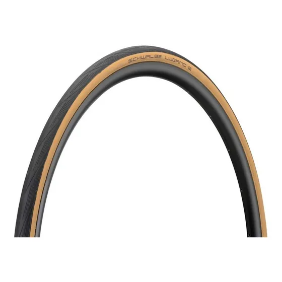 Cubierta Bici Ruta 700x25c Schwalbe Lugano 2 Crema - Color Negro Crema
