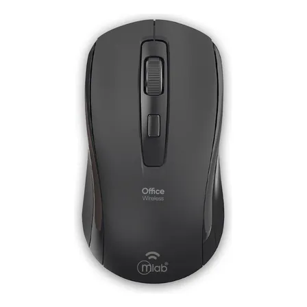 Mouse Inalámbrico Mlab 1600dpi M50w Office Negro Soft Scroll Negro
