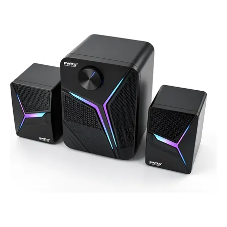 Parlante Bluetooth 2.1 Canales Subwoofer Con Luces Rgb-gamer Negro