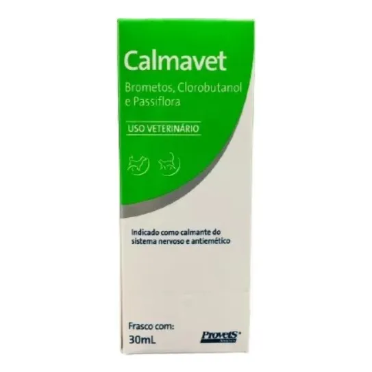 Calmavet 30ml Para Cães E Gatos Calmante Natural Provets
