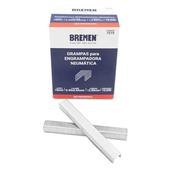 Grampa Bremen 7275 clip 10mm calibre ga21 corona 12.80mm caja 10000 unidades