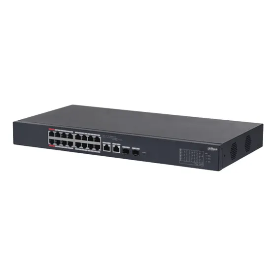 Switch Poe 18 Puertos 16 Poe 10/100/ 2 Uplink 2 Sfp 7.2 Gbps