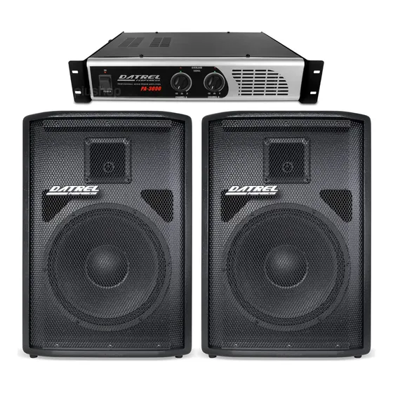 Caixa Som Para Culto Pastor 500w Profissional Datrel 12 Cor Preto 127/220v