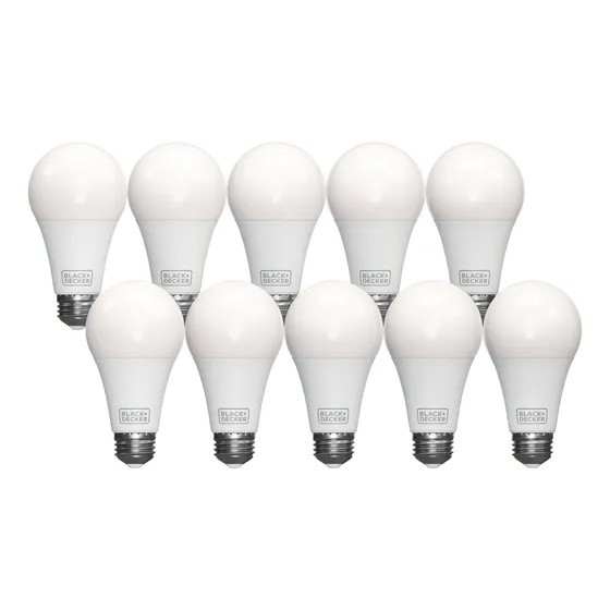 Lampara Led 12w Pack X10 A60 Fría / Cálida Black + Decker