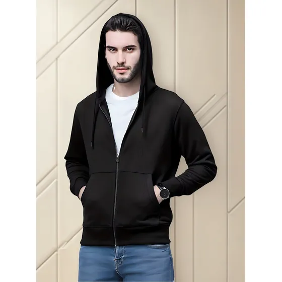 Poleron Canguro Hombre Para Estampar - Unisex Con Cierre