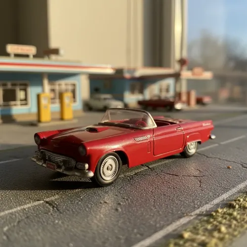Miniatura 1:18 Ford Thunderbird 1957 Preto Yat Ming Road Signature
