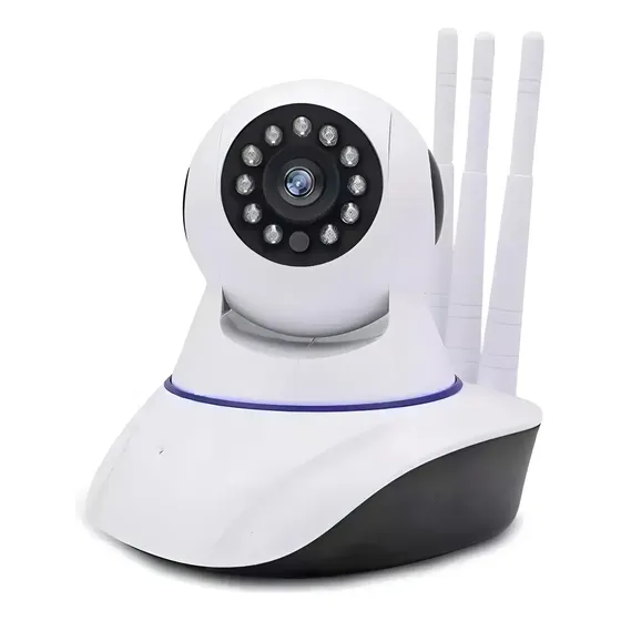 Camera Ip Wifi 3 Antenas App Yoosee Onvif Full Hd P2p 360º Cor Branco