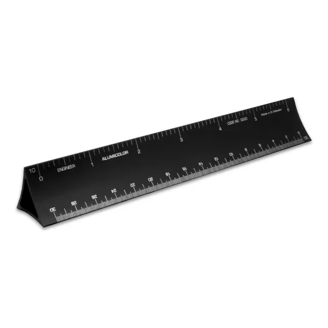 Báscula Hueca De Aluminio 15 Cm Para Escuela Y Dibujo