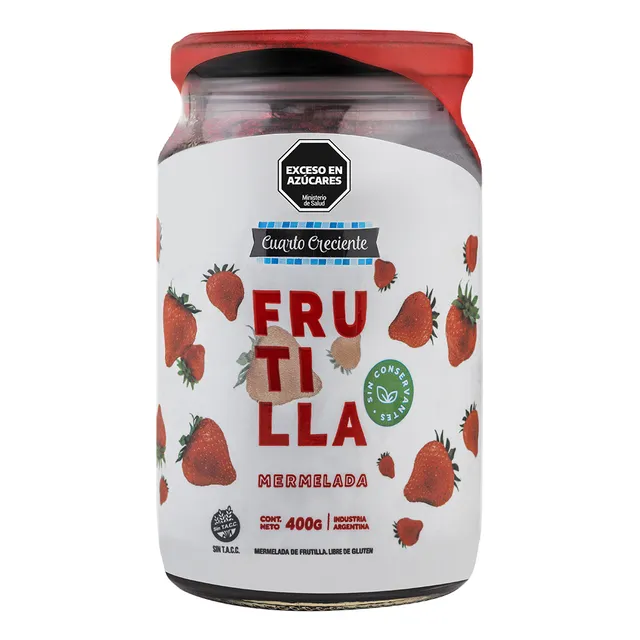Mermelada Frutilla 400gr | Sin Tacc | Cuarto Creciente X6u