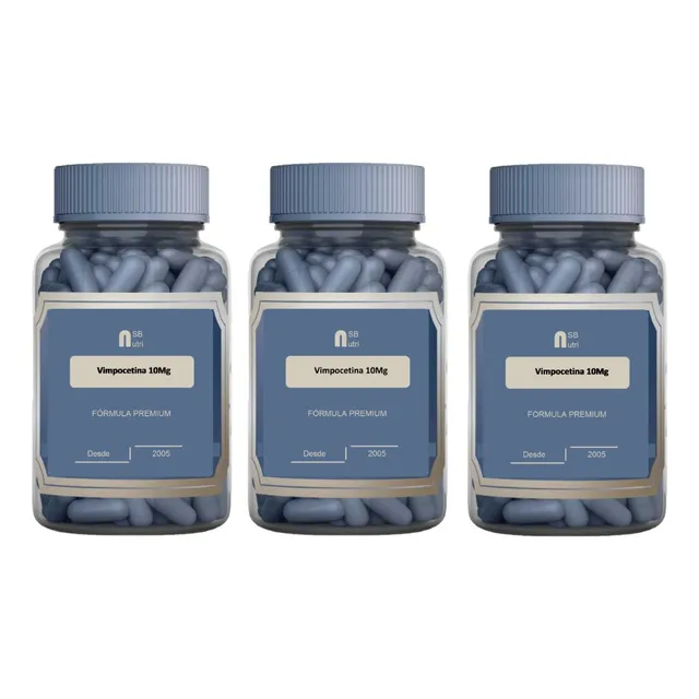 Kit 3 Vimpocetina 10mg 120 Cápsulas