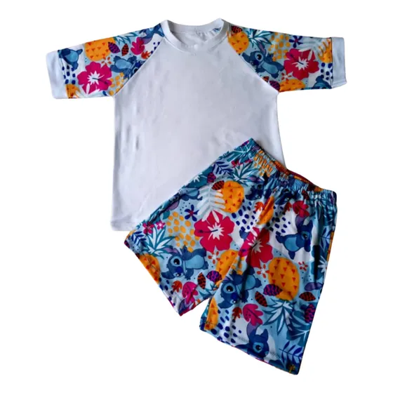 Conjunto Para Niña Camiseta Ranglan + Shorts Talla 4 Y 6