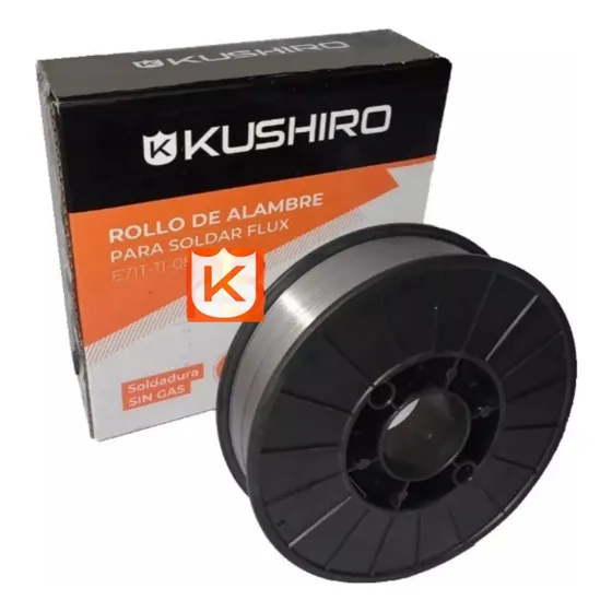 Alambre Para Soldar Sin Gas Flux 0.8mm Rollo 5kg Mig Kushiro