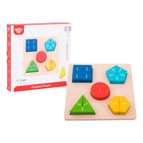 Puzzle Fracciones De Madera Fraction - Tooky Toy - Dgl Games