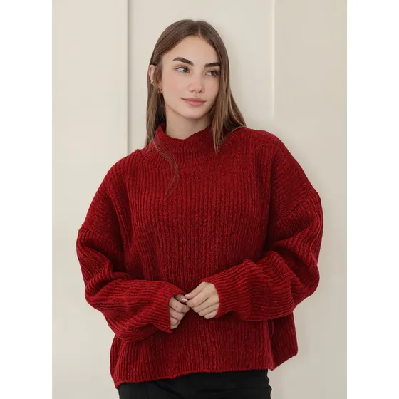 Sweater Media Polera Mangas Abullonada Nano