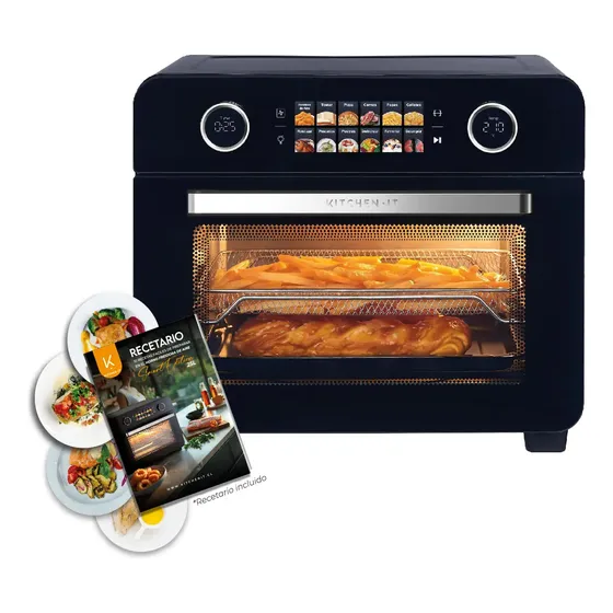 Horno Freidora De Aire Smart Edition 25 Litros Kitchen-it Color Negro