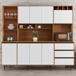 Batrol Ind E Com De Moveis Ltda Armário De Cozinha Completa 8 Portas 3 Gavetas It