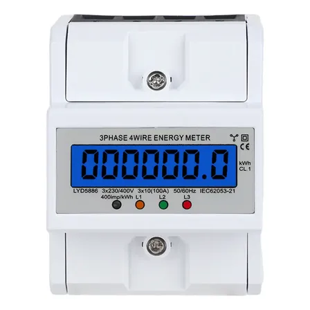Relogio Medidor Consumo De Energia Trifásico Multifuncional 220/380v