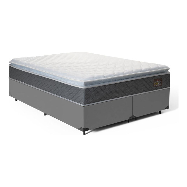 Cama Box Queen + Colchão De Espuma D45 C/ Pillow Top Cama Box Queen + Colchão De Espuma D45 C/ Pillow Top