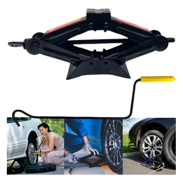 Macaco Mecanico Manual Sanfona Levanta Carro 1 Ton Universal