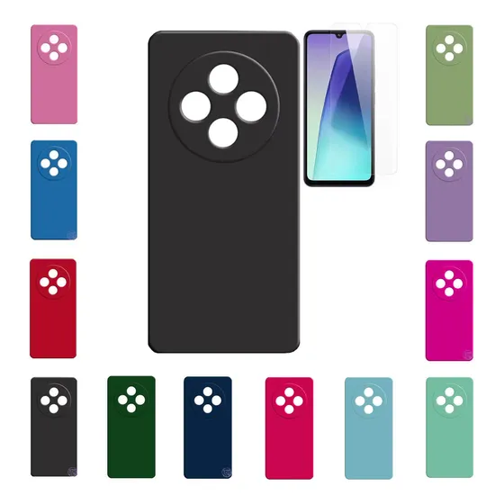 Funda Para Xiaomi Redmi 14c Protector Silicona Y Vidrio
