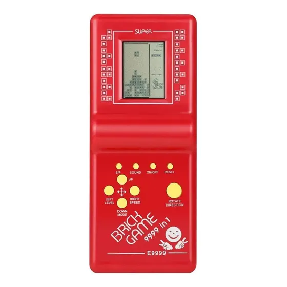Brick Game Juegos Portátil Tetris 9999 En 1 A Pilas Color Rojo