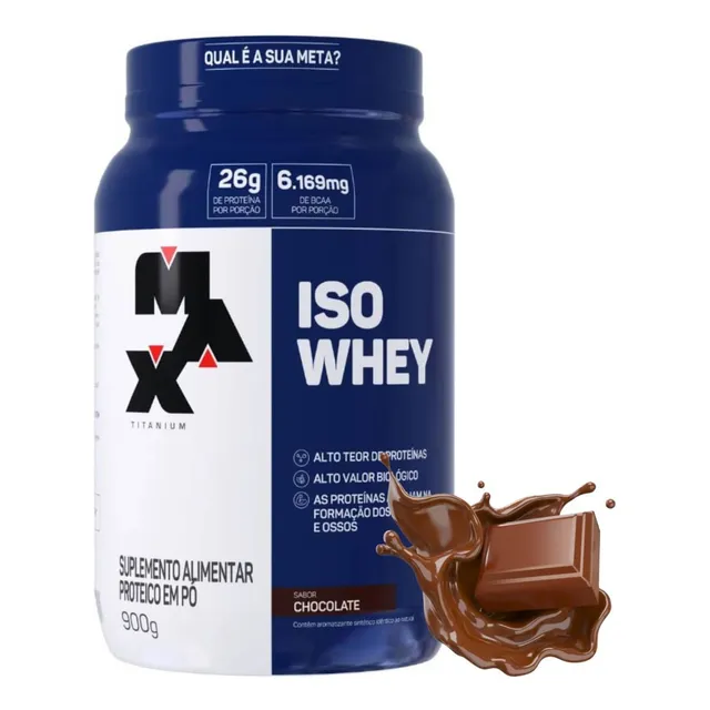 Whey Isolado Max 900g Proteína 100% Isolada Sabor Chocolate