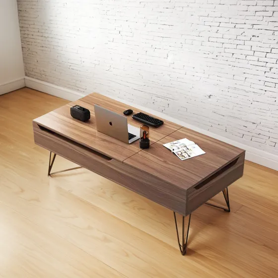 Mesa Ratona Living Auxiliar Doble Elevación Premium 120x50cm