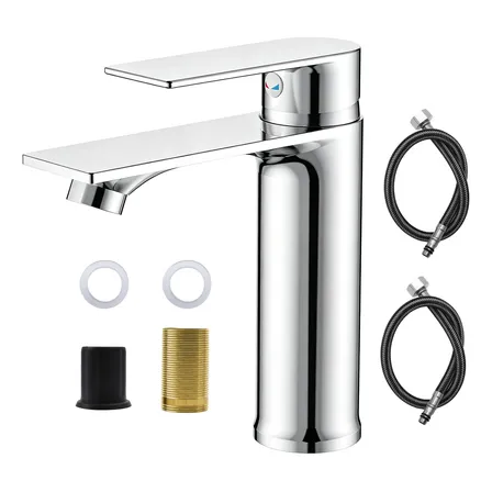Torneira Cascata Banheiro Lavabo Cuba Monocomando Aço Inox Prateado Brilhante