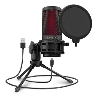 Microfone Usb Cmteck, Microfone Podcast Com Filtro Pop E Bo Microfone Usb Cmteck, Microfone Podcast Com Filtro Pop E Bo