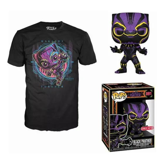 Funko Pop & Tee Marvel Wakanda Black Panther Exclusive